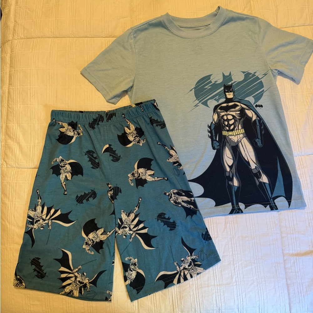 Batman Kids Pajama Set - Light Blue and Black